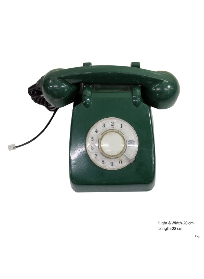 Latas Old Style Rotary-Vintage Telephone, Nostalgic, Classic Style,Home, Office, Landline Phone, Traditional Bell Ring Tone|Working Condition (GREEN)  - Image 2