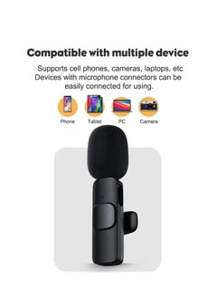 Generic K9 Wireless Microphone Dual Omnidirectional Recording Clip Mic with Receiver for Type-C Lightning  Camera Laptop for Vlogging YouTube Online Class Zoom Call  - Image 4
