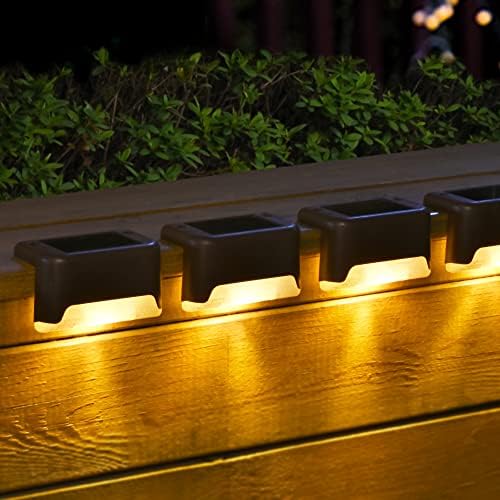 SOLPEX 20 Pack Solar Deck Lights Outdoor Waterproof Led Lights for Outdoor Stairs Step Fence Yard Patio and PathwayWarm White