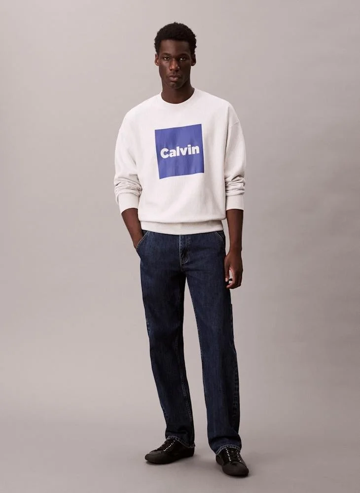 Calvin Klein Jeans  Premium Fleece Logo Graphic Relaxed Sweatshirt for Men | Best Price UAE