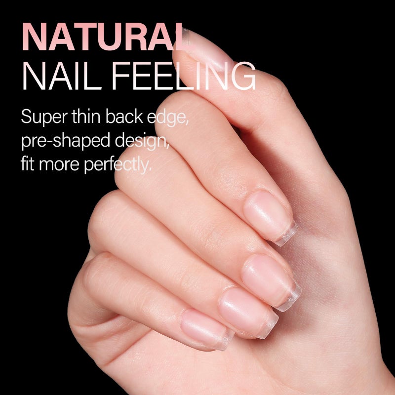 AILLSA Extra Short Coffin Nail Tips - 240 PCS Upgraded Matte Gel Full Cover Nails Tips No Filed, Pre-shaped Clear Acrylic False Gelly Soft Nail Tip for DIY Press On Nails 15 Sizes With Box - Image 2
