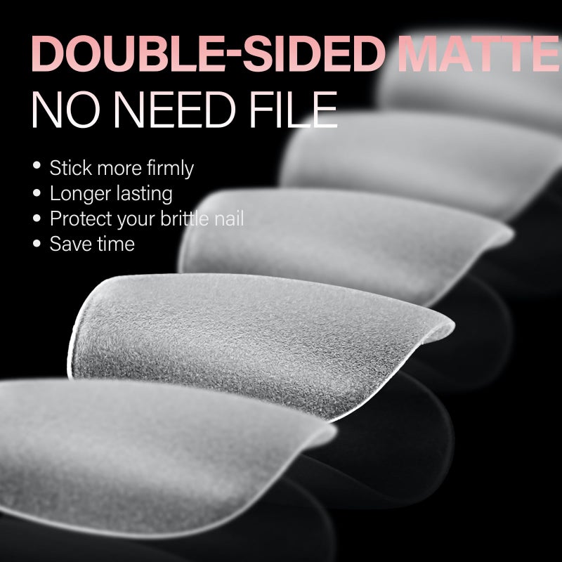 AILLSA Extra Short Coffin Nail Tips - 240 PCS Upgraded Matte Gel Full Cover Nails Tips No Filed, Pre-shaped Clear Acrylic False Gelly Soft Nail Tip for DIY Press On Nails 15 Sizes With Box - Image 3