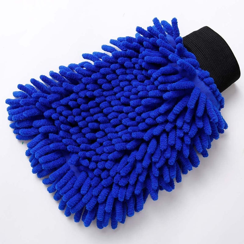 Kuber Industries Kuber Industries Chenille Dry Mitt Gloves|Multi-Purpose Gloves for Kitchen, Home & Laptop Cleaning|Lint & Scratch Free|Super Absorbent|Extra Large But Light Weight |FH8059|Blue - Image 4