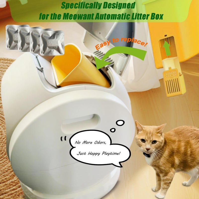 ShuRex Replacement Odor Eliminator for MeoWant Self-Cleaning Cat Litter Box, Cat Toilet Deodorizer Compatible with MeoWant Automatic Litter Box (4 Pack) - Image 4