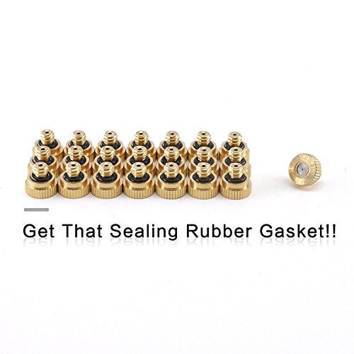 Aootech Brass Misting Nozzles for Outdoor Cooling System 22 pcs,0.012" Orifice (0.3 mm) 10/24 UNC - Image 5