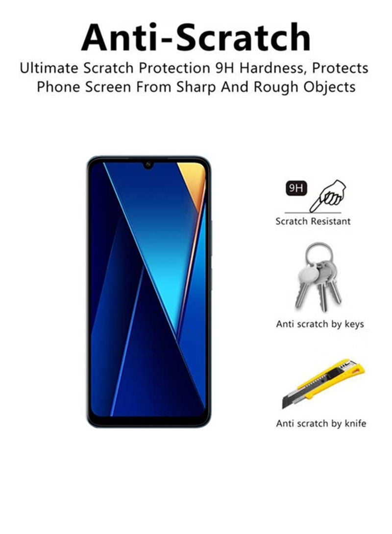 ولديك حامي شاشة Xiaomi Poco C75 | زجاج مقسى متوافق مع هاتف Xiaomi Poco C75 | واقي شاشة عالي الجودة من الزجاج المقوى عالي الجودة ومضاد للخدش من الحافة إلى الحافة مع مجموعة أدوات سهلة التركيب - أسود - Image 3