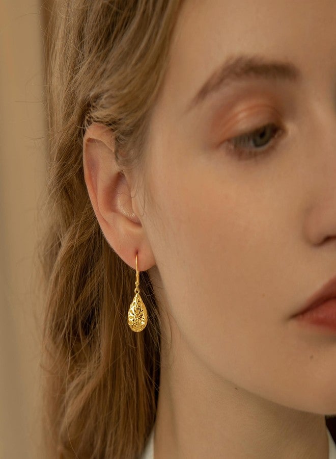LANCHARMED Teardrop Dangle Earrings for Women.14K Gold Teardrop Waterdrop Leverback Dangle Earrings.Hypoallergenic Earring Jewelry - Image 2