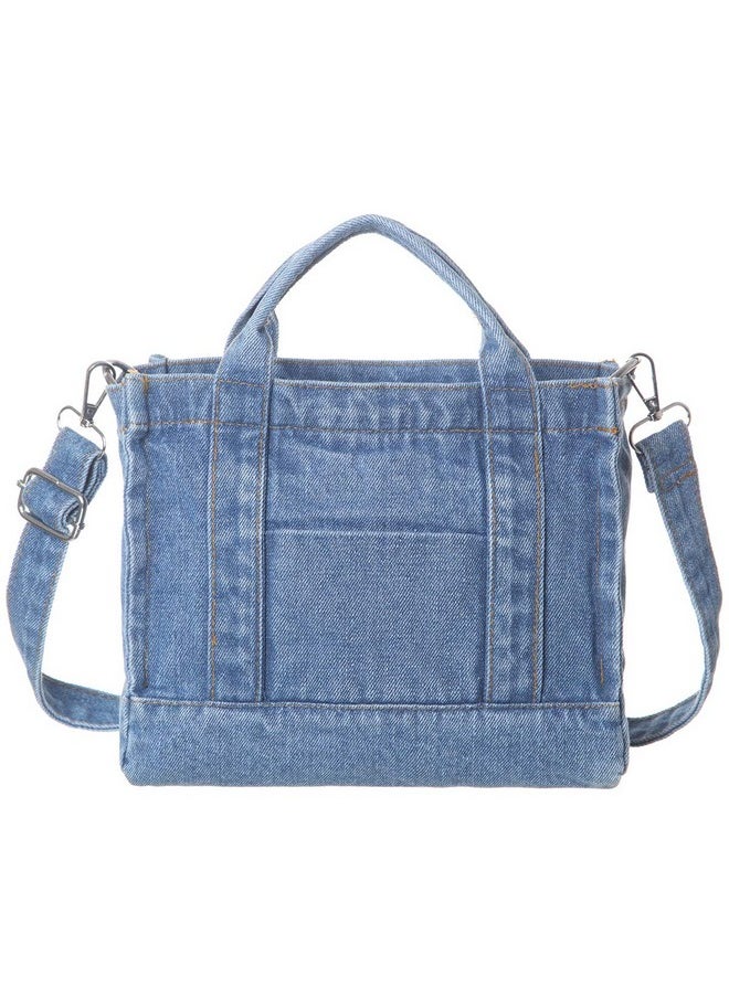 AOCINA - Denim Purse Jean Tote Bag For Women Crossbody Shoulder Denim Purses And Handbags For Women(Small Elight Blue) - Image 1