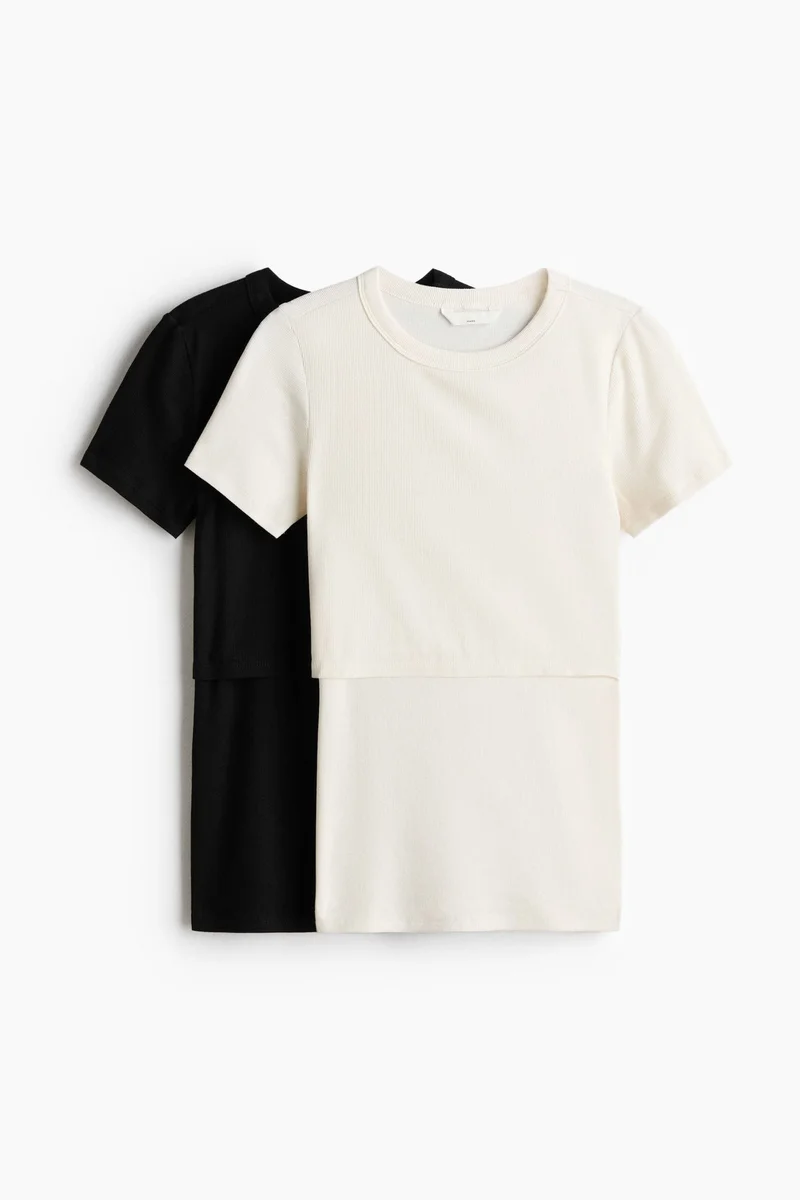 H&M  MAMA 2-pack Before & After nursing tops for Women | Best Price UAE