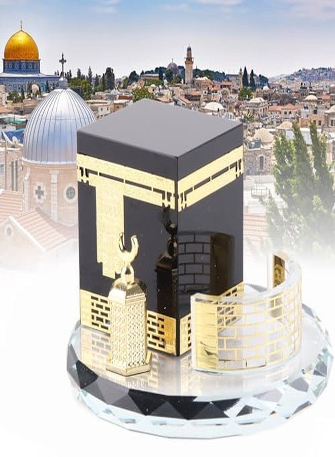 زيروديس مجموعة زيروديس للمسلمات الكعبة، تذكارات من الحرف اليدوية الإسلامية، زينة مكتبية إسلامية، ديكور منزلي، ديكور سيارة، نموذج حرفي إسلامي - Image 2