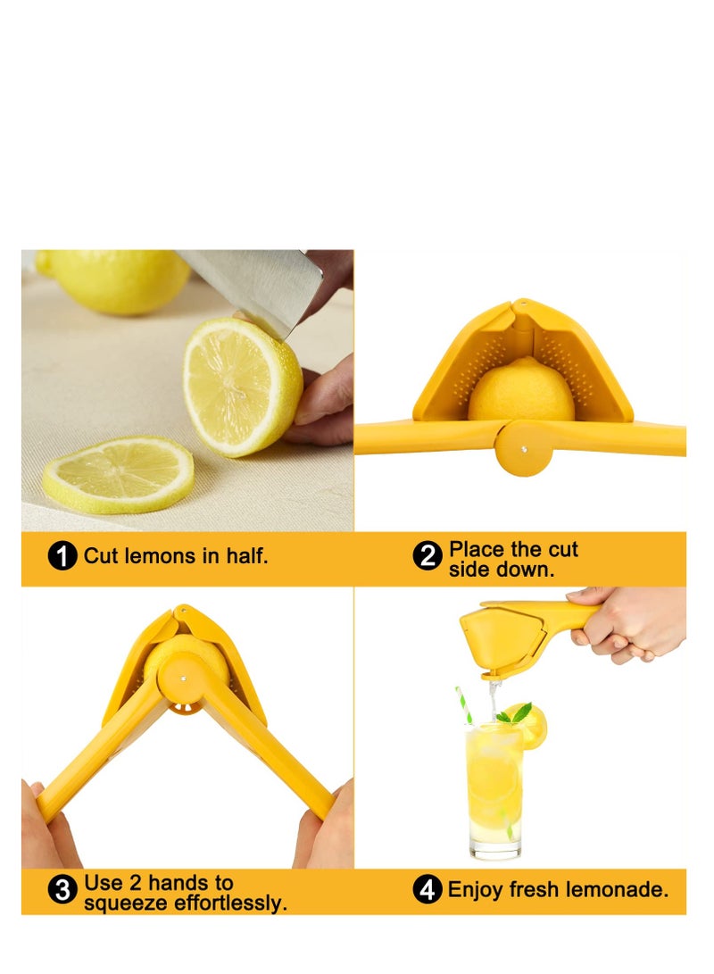 Handheld Lemon and Lime Squeezer, Manual Citrus Juicer, Easy Press Juicer Tool for Fresh Juice, Compact Citrus Press for Home and Bar Use - Image 3