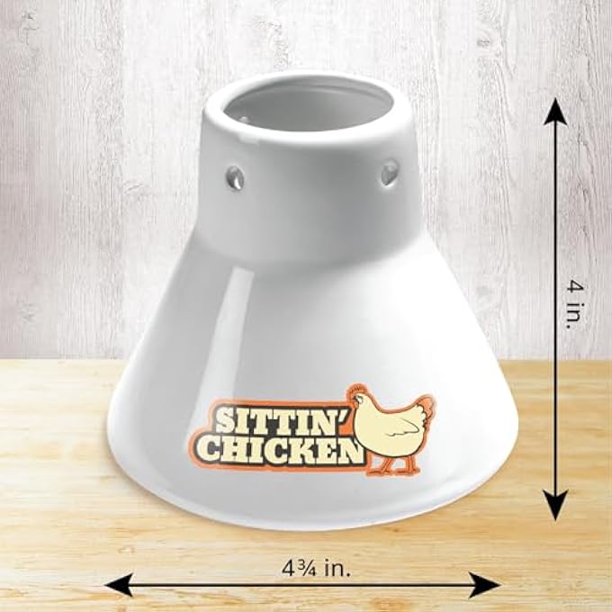 شواية بخار سيراميك من Cooks Choice مع علبة بيرة ومقلاة تتبيلة دجاج مشوية، تمنحك نكهة شواء لذيذة - Image 3