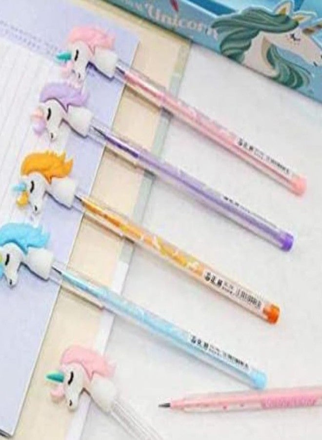 KRAVORAH Unicorn Fancy Push Pencils (Set of 4) | Cute Stationery for Kids, Birthday Return Gifts, Party Favors & Collectibles - Image 4