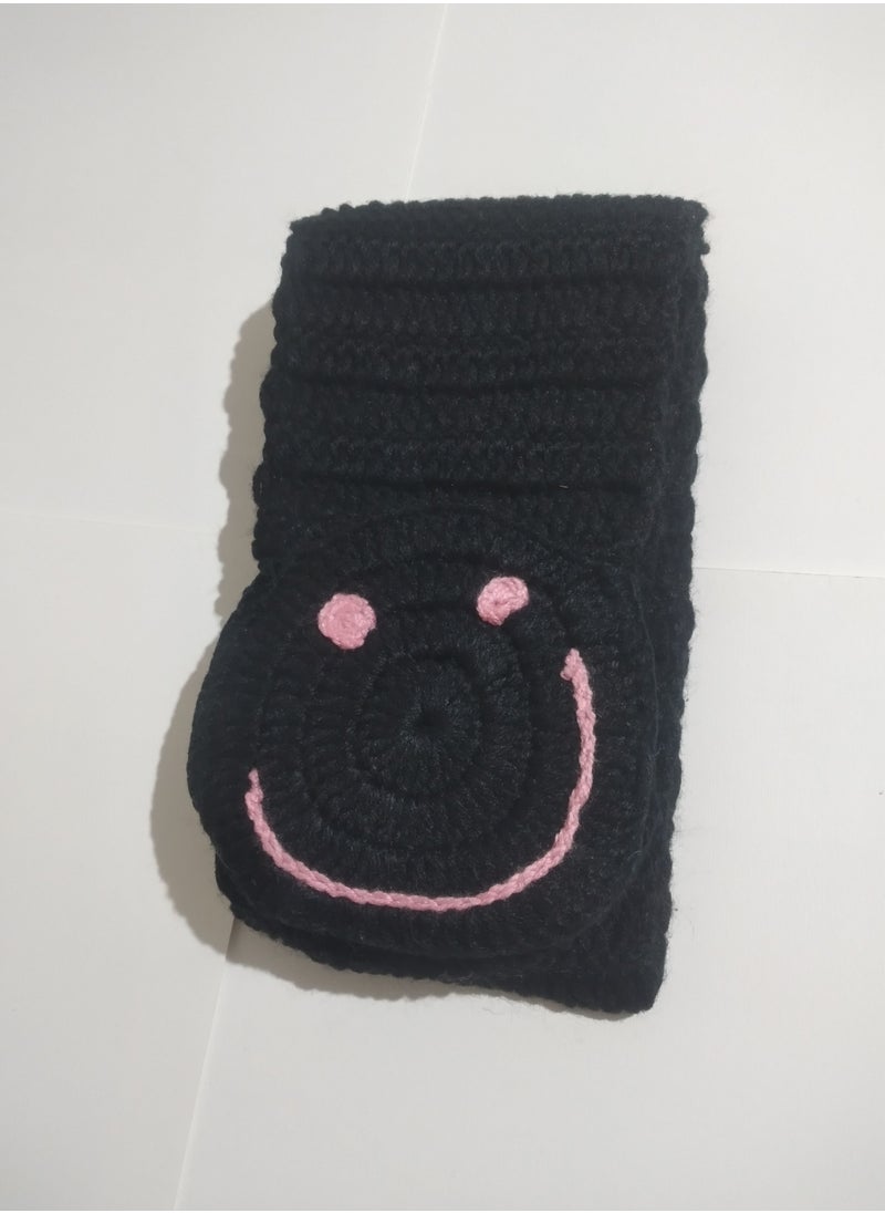Puritopia Wonderful handmade crochet scarf for winter - Black  - Image 3