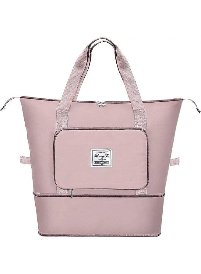 شنطة سفر دفل كابل جاليري مقاومة للماء قابلة للطي، كبيرة - زهري - Image 5