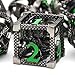 HNCCESG Hollow Cthulhu Metal Polyhedral Dice Set DD for Fantasy Tabletop RPG Role Playing Games Gift for DND LoversGreen Number - Image 4