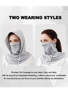 ShebSheb 2 PCS Balaclava Face Mask Sun UV Protection Hood Breathable Full Head Mask Face Cover for Men Women Cycling Skiing Fishing  - Image 2