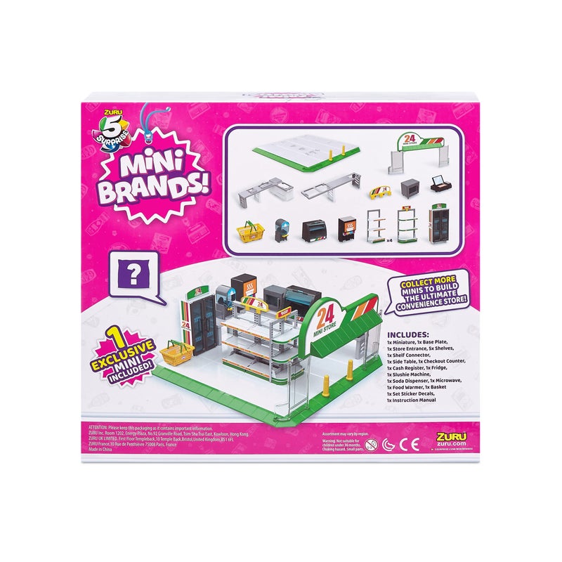 5 Surprise Mini Brands Mini Convenience Store Playset with 1 Exclusive Mini by ZURU, Multicolor - Image 3