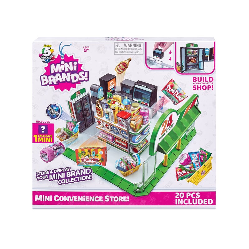 5 Surprise Mini Brands Mini Convenience Store Playset with 1 Exclusive Mini by ZURU, Multicolor - Image 2