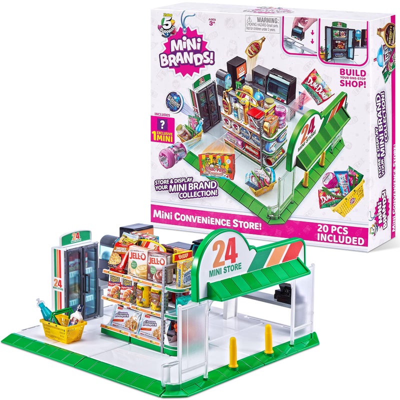 5 Surprise Mini Brands Mini Convenience Store Playset with 1 Exclusive Mini by ZURU, Multicolor - Image 1