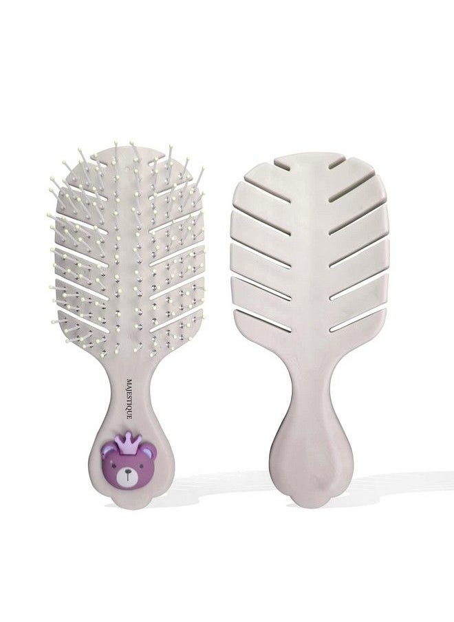 MAJESTIQUE Small Hair Brush Travel Detangling Brushes 100% Biofriendly Hair Comb For Kids Women Men Mini Hair Brush Pocket Pro For Curly Hair Wet Dry Color May Vary  - Image 1