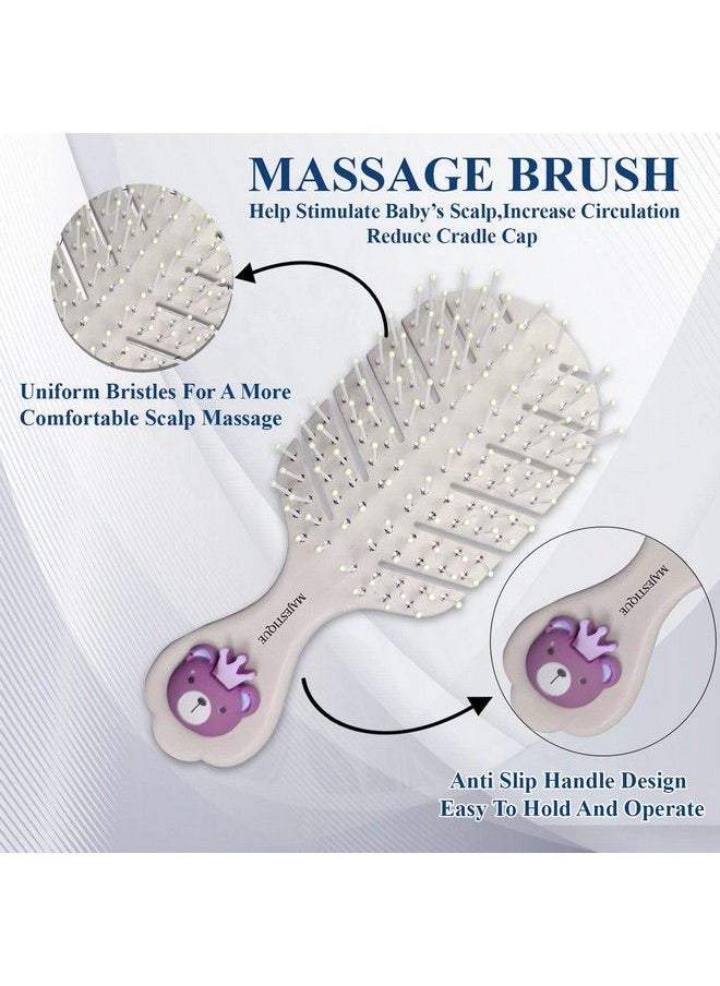 MAJESTIQUE Small Hair Brush Travel Detangling Brushes 100% Biofriendly Hair Comb For Kids Women Men Mini Hair Brush Pocket Pro For Curly Hair Wet Dry Color May Vary  - Image 3