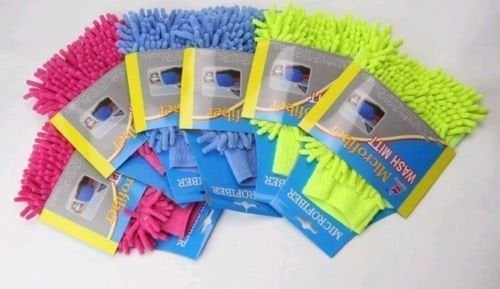 Decorcrafts Decorcrafts Microfiber Cleaning Mitten Double Sided Chenille Microfiber GloveDynamic Microfiber Cleaning Cloth Dusts Washes and Cleans Your Home Kitchen Bathroom and Car Set of 5 Pieces  - Image 1