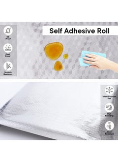 Kuber Industries Pet Wallpaper For Walls And Furniture Of Selfadhesive Oilproof And Waterproof I Diy Marble/Silver Designer Wall Sticker Pack Of 1 Roll 60Cmx300Cm  - Image 4