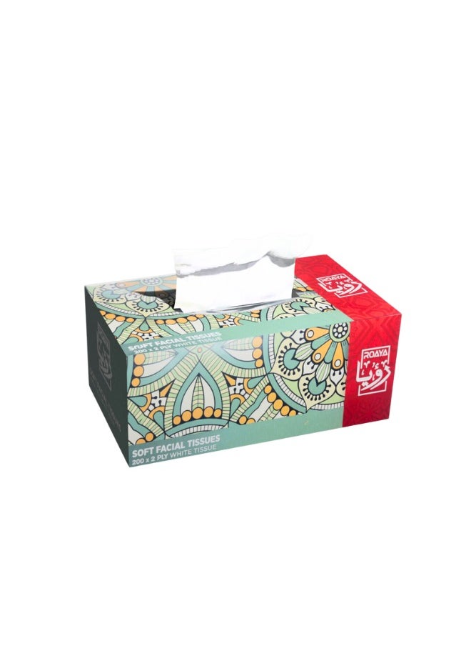 ROAYA Roaya Facial Tissue 200 sheets x 2 Ply - CTN  - Image 2