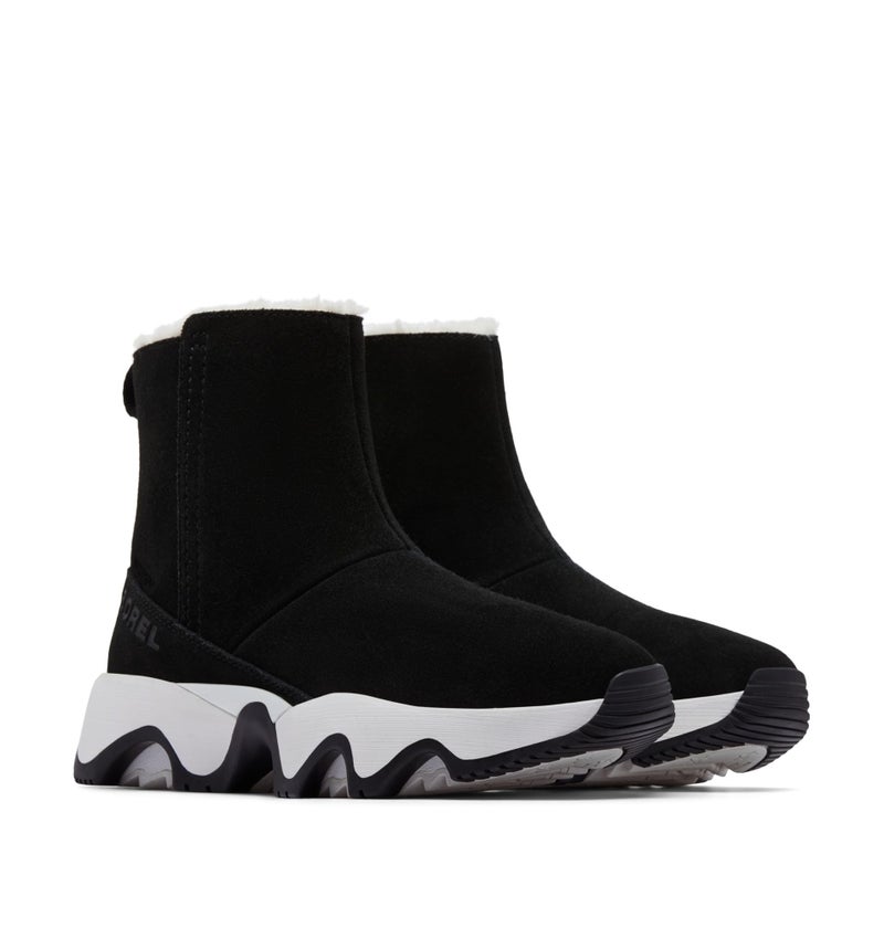 SOREL Women's Kinetic Impact Waterproof Short Boot - Black, Sea Salt - 8 - Image 3