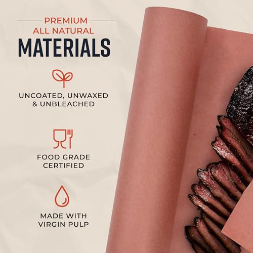 Bryco Goods Pink Butcher Paper Roll - 18 Inch x 100 Feet - Made in USA - Unbleached, Unwaxed & Uncoated - Food-Grade Peach Butcher Paper for Smoker, BBQ, Grilling, Smoking Meat - Image 3