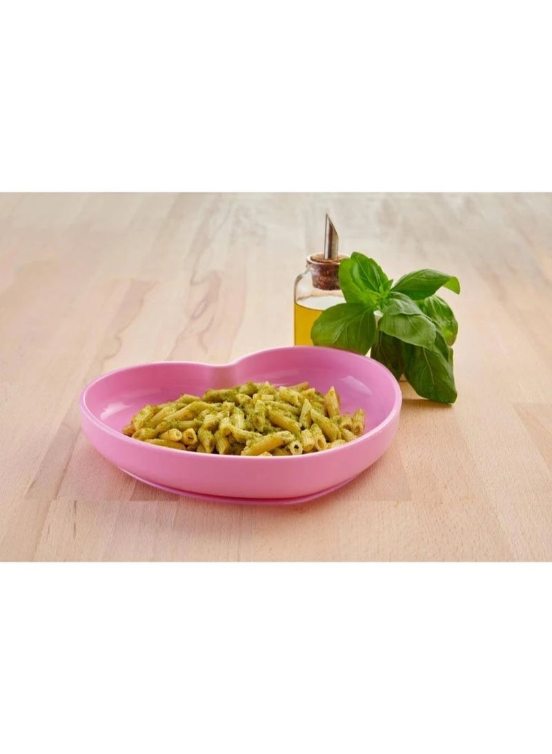 Chicco Take Eat Easy Silicone Heart Plate 9m+ Pink - Image 3