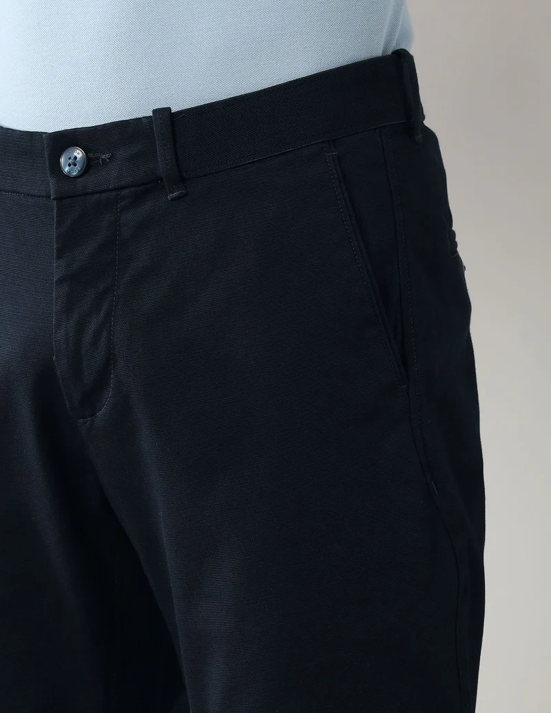 Arrow Navy Slim Fit Autoflex Trousers for Men | Best Price UAE