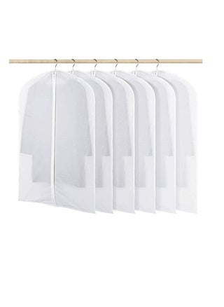 Pack of 6 Garment Bag Cover Lightweight Clear White PEVA Breathable Bags with Study Full Zipper for Suit Clothes Storage Closet(60cm*80cm) - pzsku/Z3CBF82A54806CDFCEB96Z/45/1746228926/dc3f84de-3bed-4f98-b4ce-34a958c04d55