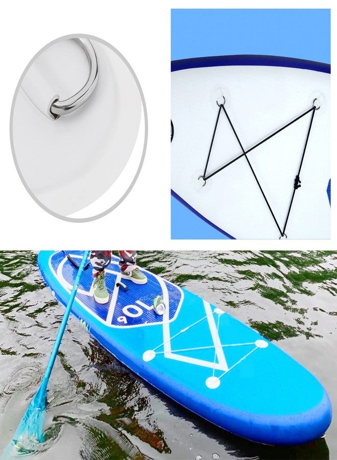 SING F LTD 4PCS D-Ring Patch Kayak D-Ring Pad Paddleboard Accessories for PVC Inflatable Boat Canoe Raft Dinghy Kayak Surfboard No Glue Included 4 Inch White - Image 3