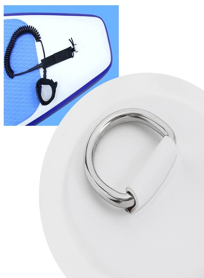 SING F LTD 4PCS D-Ring Patch Kayak D-Ring Pad Paddleboard Accessories for PVC Inflatable Boat Canoe Raft Dinghy Kayak Surfboard No Glue Included 4 Inch White - Image 5