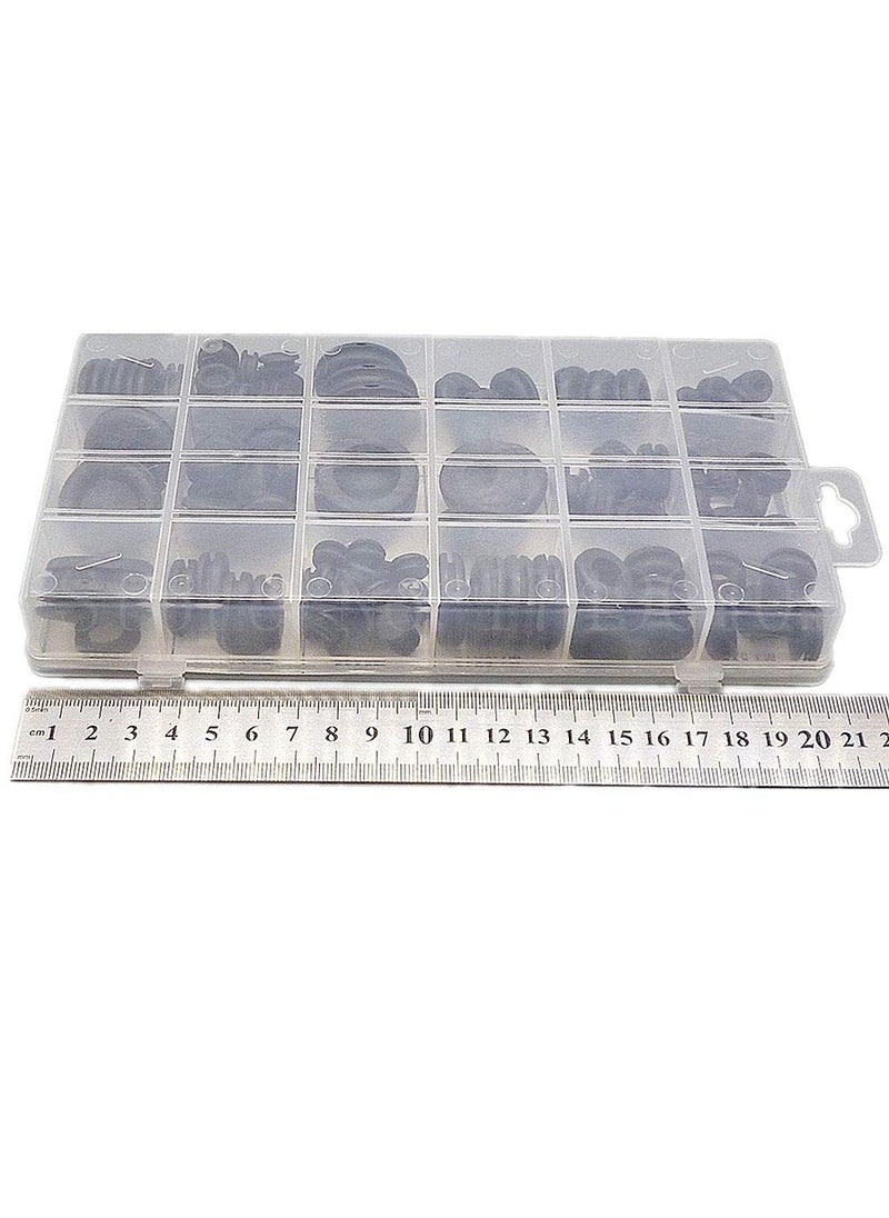 DIY Crafts DIY Crafts CTDIYHI43949 Accessories 125pcBoxs Black Ring Rubber Grommet Firewall Hole Plug Assortment Electrical Wire Sealing Gasket Kit  - Image 2