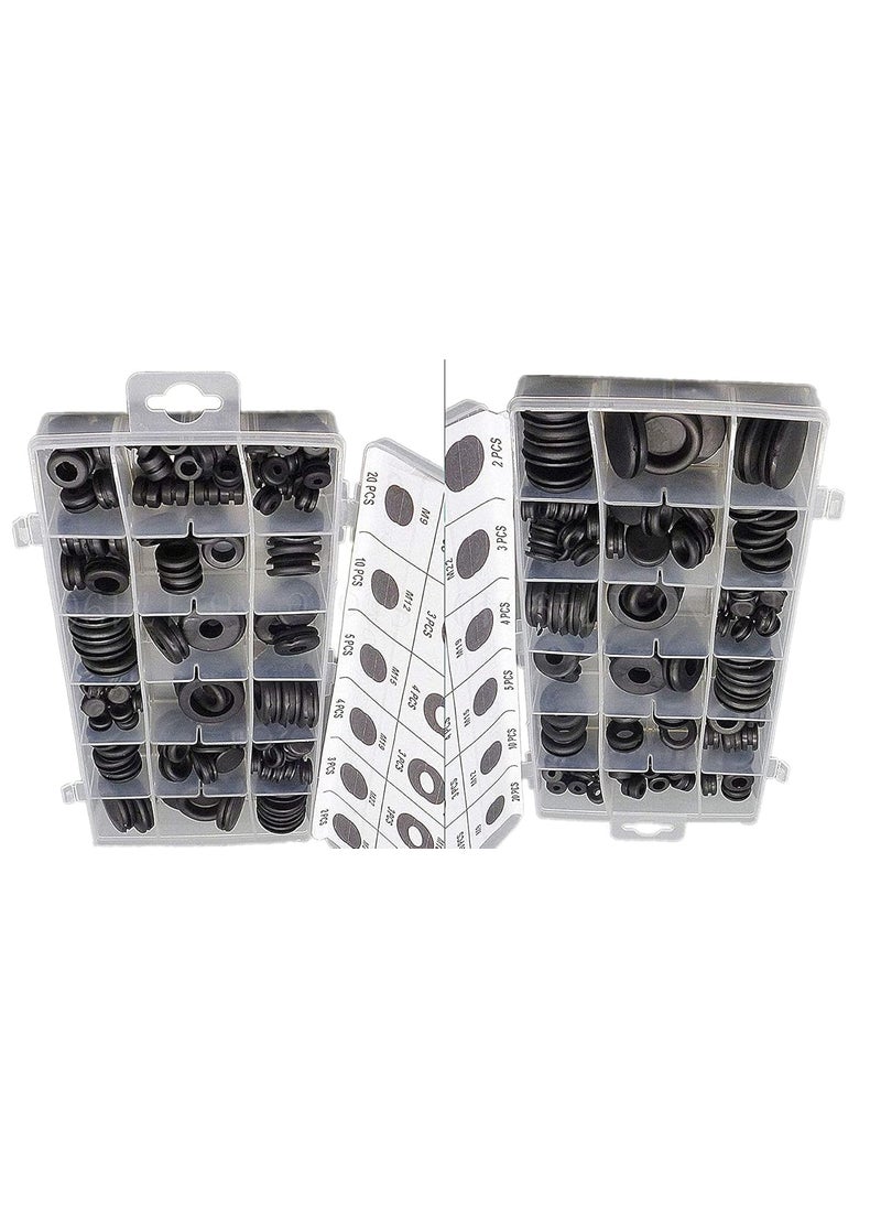 DIY Crafts DIY Crafts CTDIYHI43949 Accessories 125pcBoxs Black Ring Rubber Grommet Firewall Hole Plug Assortment Electrical Wire Sealing Gasket Kit  - Image 5