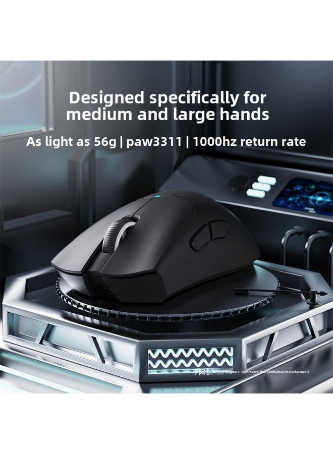 X21 Three-Mode Wireless Mouse Wired Mechanical Electric Competition Game Special LOL Chicken Eating CF Macro Computer Office-Colour:X21pro Black Three Templates  - Image 2