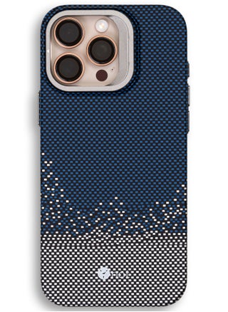 Blue dotted white