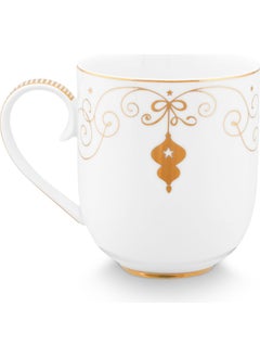 Pip Studio Royal Gold White White Porcelain Mug 325 ml  - Image 2