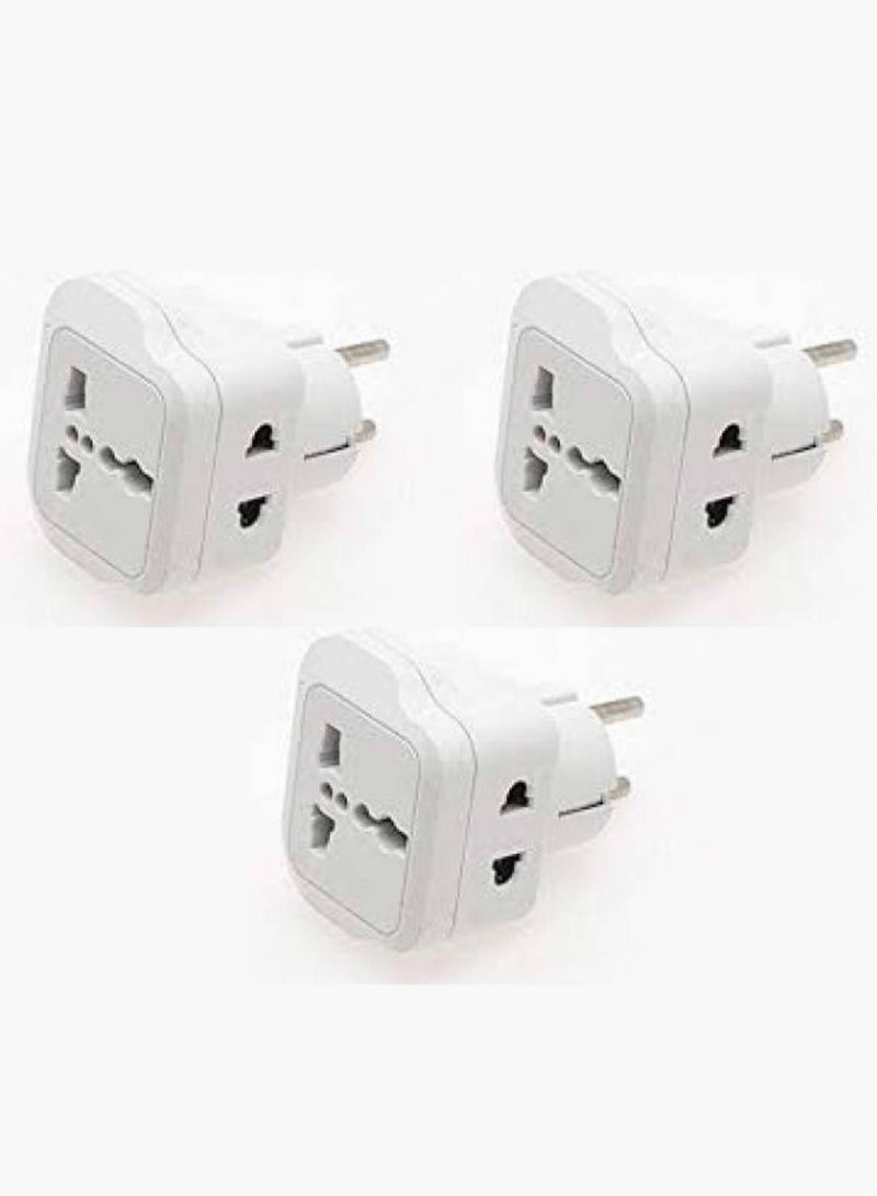 5-Hole Universal Plug Adapter 3rpcs