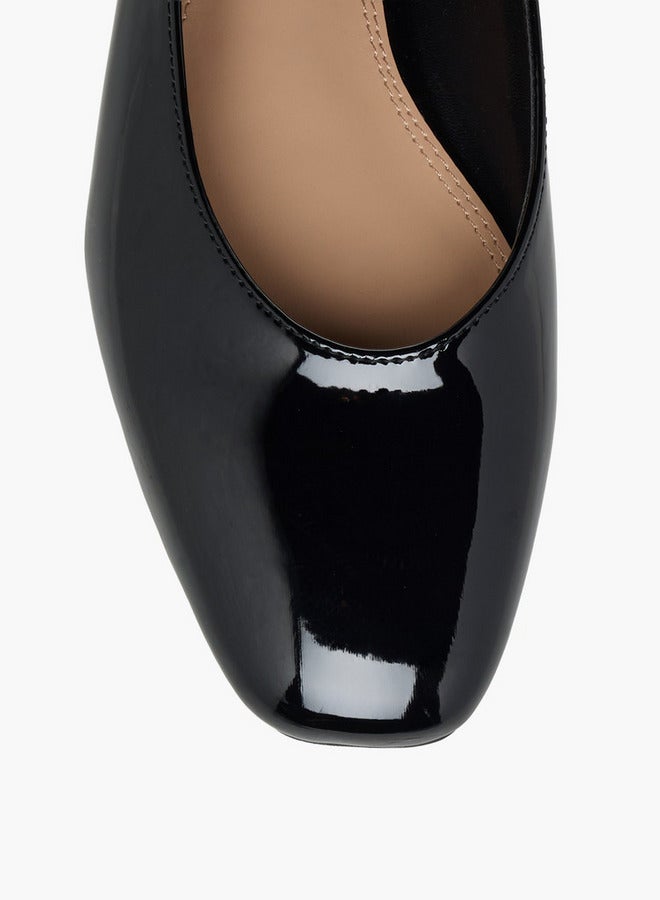 Celeste Women's Solid Ballerina Shoes with Buckle Closure - Image 5