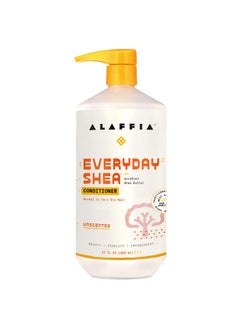 Alaffia Everyday Shea Conditioner Moisturizes Restores And Protects. Made With Fair Trade Shea Butter Cruelty Free No Parabens Vegan Unscented 32 Fl Oz  - Image 1