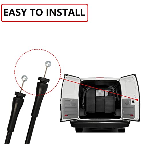 VKVXCLON Door Latch Cable Rear Right Side Compatible with Ford E150 E250 E350 E450 E550 Econoline Van 1992-2014 Rear Cargo Door Latch Release Cable Replaces# 8C2Z15431A02C 924-351 - Image 4