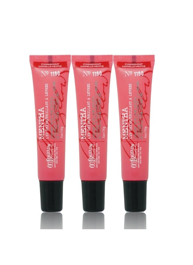 C. O. Bigelow - C.O. Bigelow Cinnamint Mentha Lip Shine Lip Balm Trio Lip Gloss & Balm Tubes 3 Pack 0.5 Oz / 14G Each - Image 1