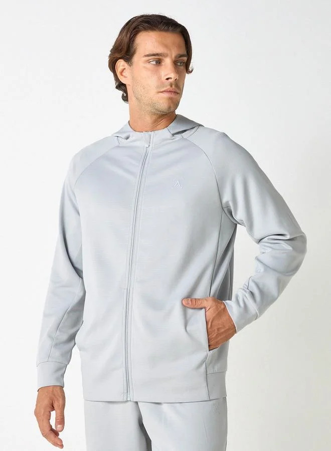 ادوت من سبلاش هودي بسحاب وأكمام طويلة وجيوب