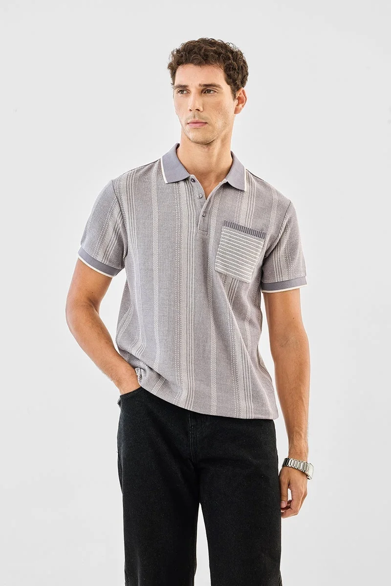 سنيتش تي شيرت بولو بقصة عادية بنقوش