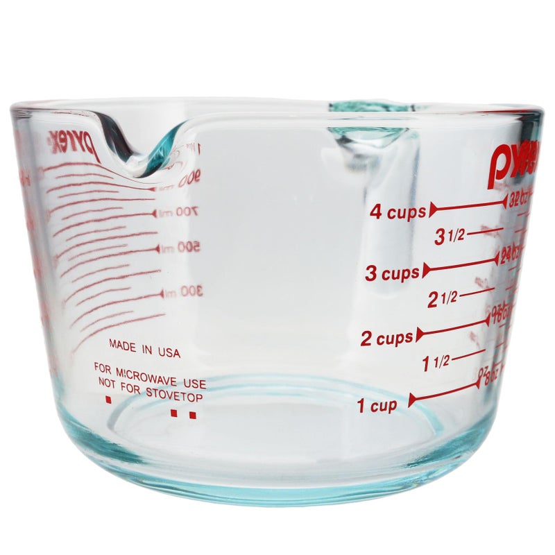 PYREX كوب قياس زجاجي بايركس 5301485 سعة 4 أكواب - صنع في الولايات المتحدة الأمريكية - Image 3