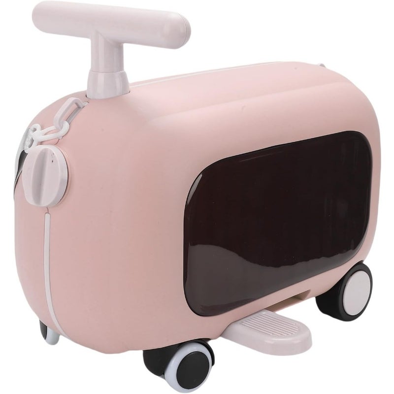 Ride On Luggage, Multi Functional Toddler Suitcase with Wheels and 90 Degree Folding Pedals, Large Capacity Carry On Trolley for Boys Girls Travel - Image 1